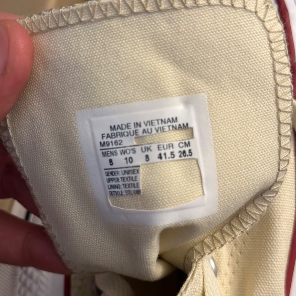 Menβs Converse Hightop - Cream color - Shoe size 8 - Picture 5 of 5